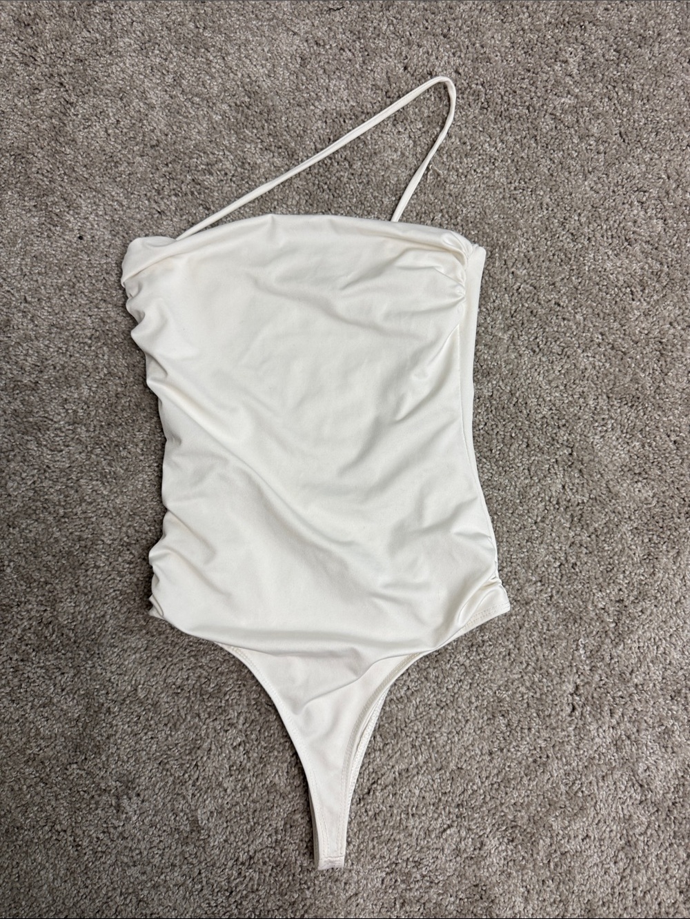 White One-Shoulder bodysuit